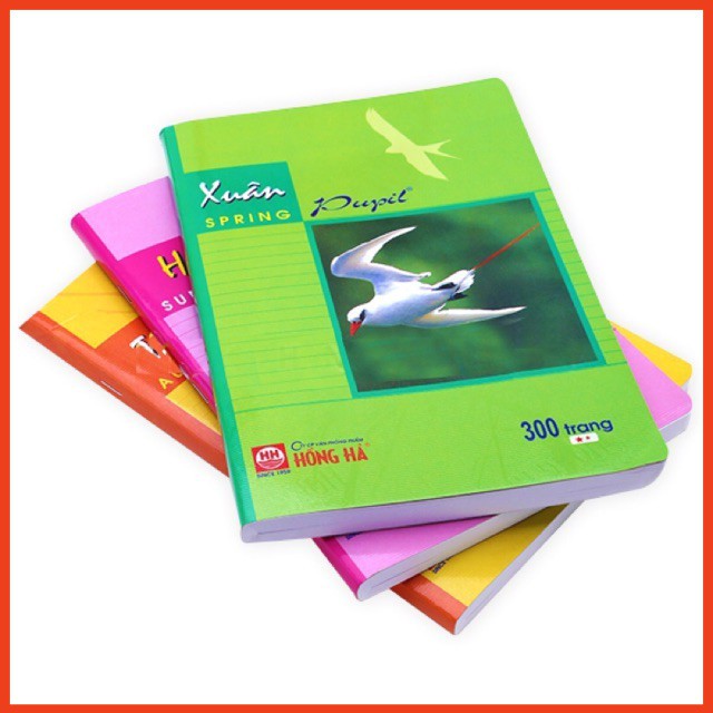 Tập Kẻ Ngang 😍FREESHIP😍 Vở Kẻ Ngang Hồng Hà Bốn Mùa 300 Trang
