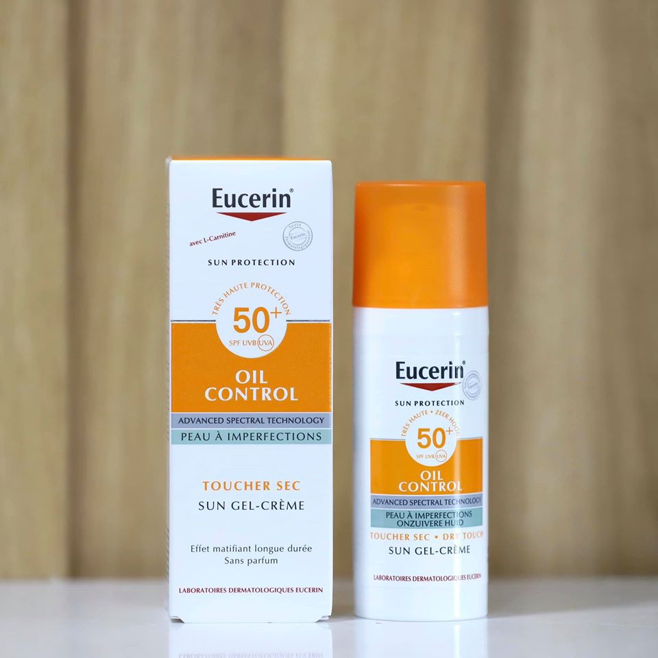 Kem Chống Nắng Kiểm Soát Dầu Eucerin Cho Da Nhờn, Da Mụn Chỉ Số Chống Nắng SPF50+