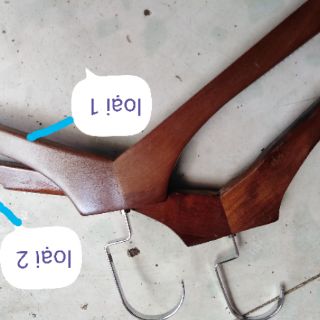 Móc áo gỗ nâu combo 10 cây