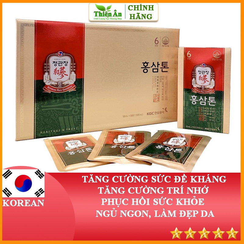 Nước Hồng Sâm Pha Sẵn KGC Cheong Kwan Jang Tonic Original 30 Gói x 50ml