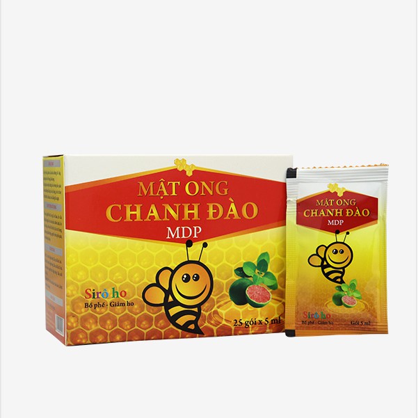Siro Mật Ong Chanh Đào – Hỗ trợ giảm ho do viêm họng, ho lâu ngày, ho do lạnh