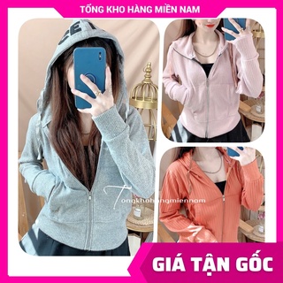 Áo khoác chống nắng nữ chất thun gân tăm mềm mát co giãn thêu chữ dễ thương TP116