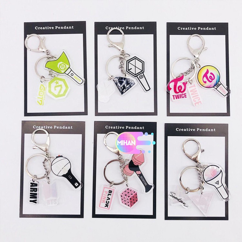Móc Khóa Acrylic Hình Nhóm Nhạc Got7 Blackpink Twice Exo Bts Mihan1