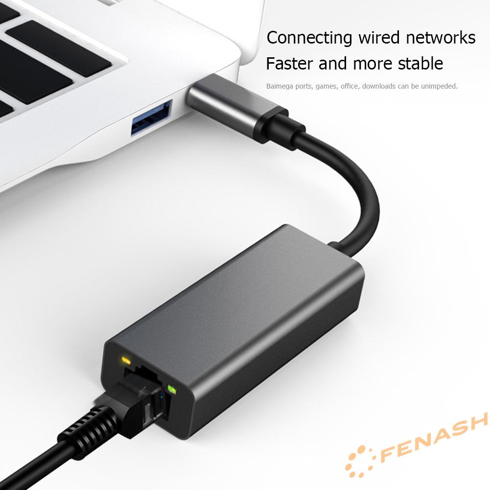 Cáp chuyển đổi cổng type-C sang RJ45 10/100mbps Lan Ethernet S3-8052-C chuyên dùng