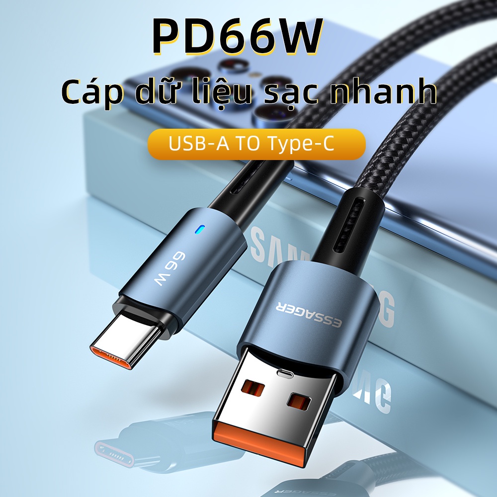 Dây Cáp Sạc Nhanh Essager 6A 66W