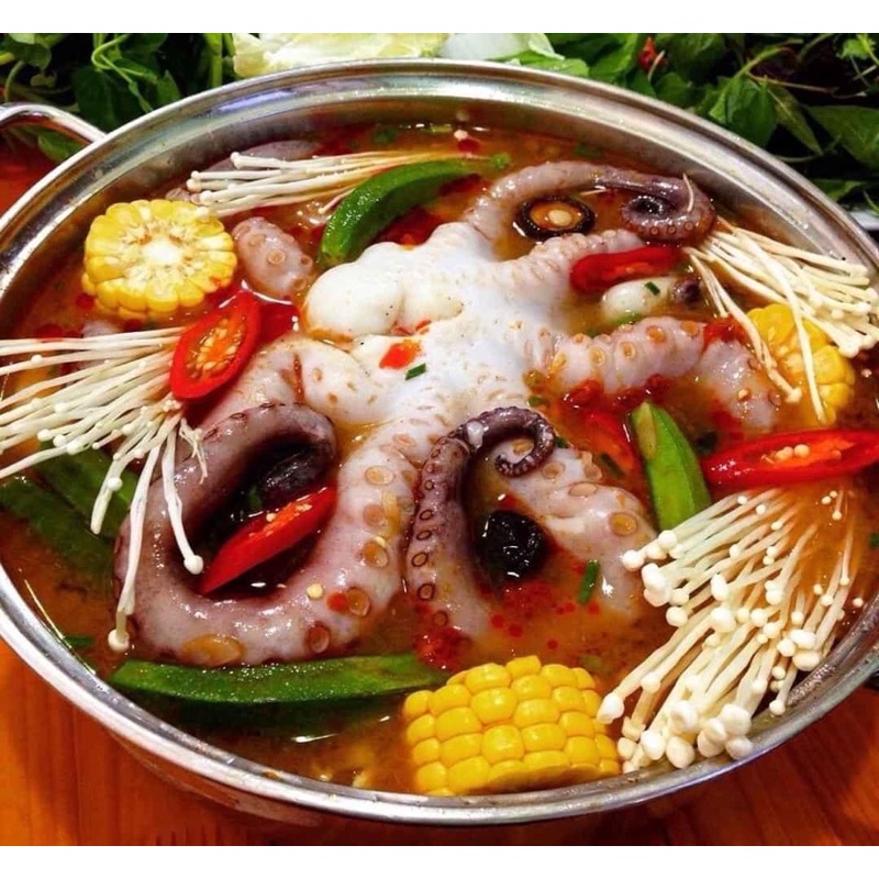 [HỎA TỐC SG] Bạch tuộc giòn tươi ngon nướng, hấp sả 500g