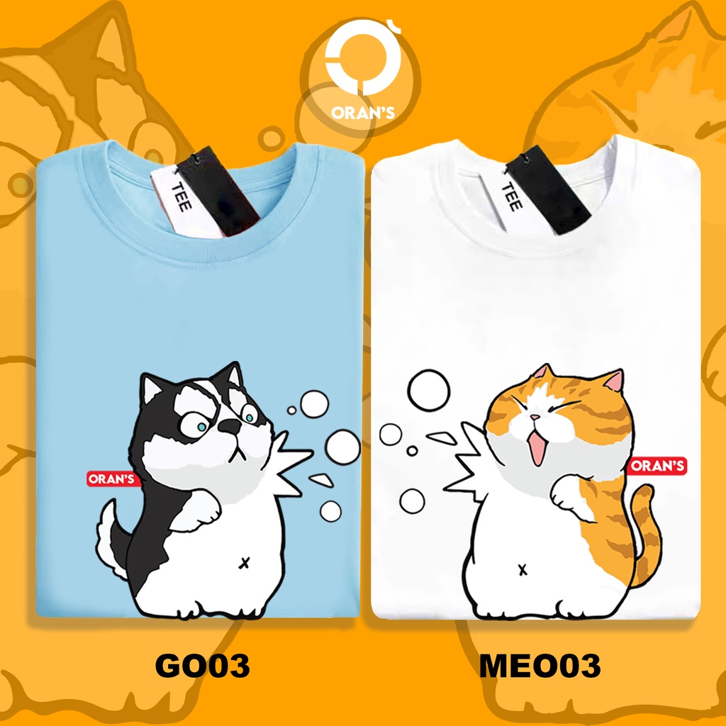 Áo thun Couple Tee phông 2 màu BABYPINK và BABYBLUE nam nữ tay lỡ Oversize chất COTTON 4C, FULLBOX ORANS - ORAN'S TEE | BigBuy360 - bigbuy360.vn