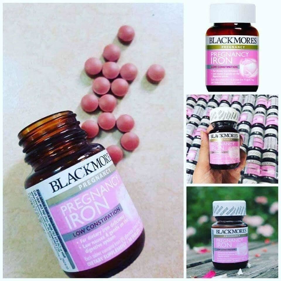 Viên bổ sung sắt cho bà bầu Blackmores Pregnancy Iron -Úc [Mẫu mới, Date 7/2024]