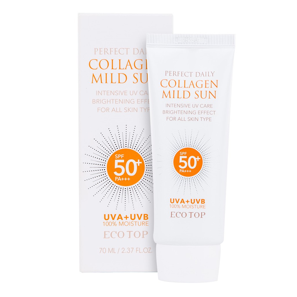 Kem chống nắng dưỡng da bố sung collagen Ecotop Perfect Daily Collagen Mild Sun SPF50+ PA+++ 70ml