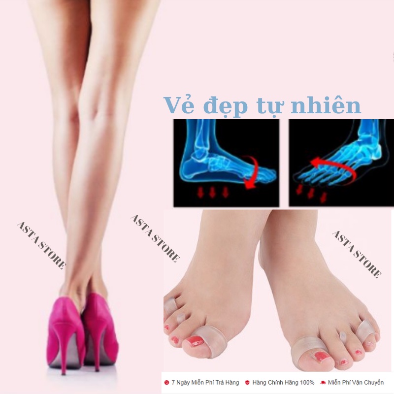 Combo đôi kẹp ngón chân giữ dáng chỉnh dáng ngón chân vòng kiềng body make-up