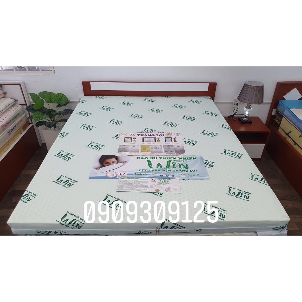 Nệm cao su thiên nhiên Win Thắng Lợi 10p chính hãng BH 15 năm, khuyến mãi tặng quà