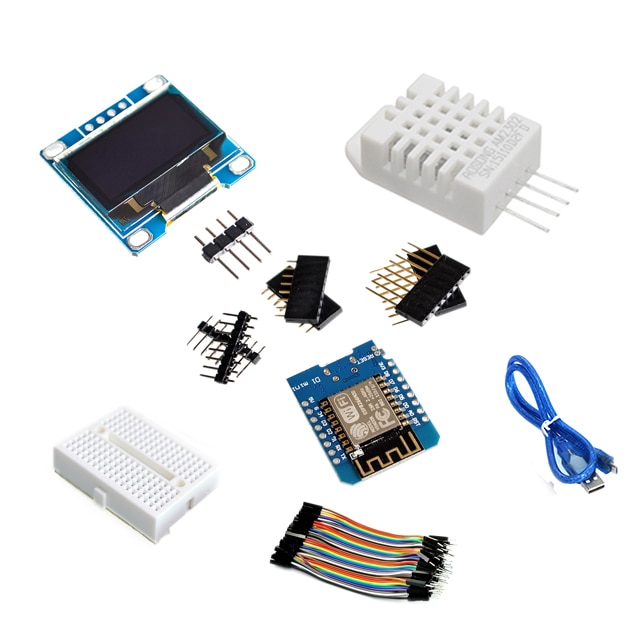 Set bảng mạch ESP8266 DIY IOT với màn hình OLED 0.96 không dây và phụ kiện cho Arduino