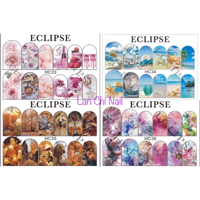 [LanChiNail] Sticker nước 3D Nga (P2)