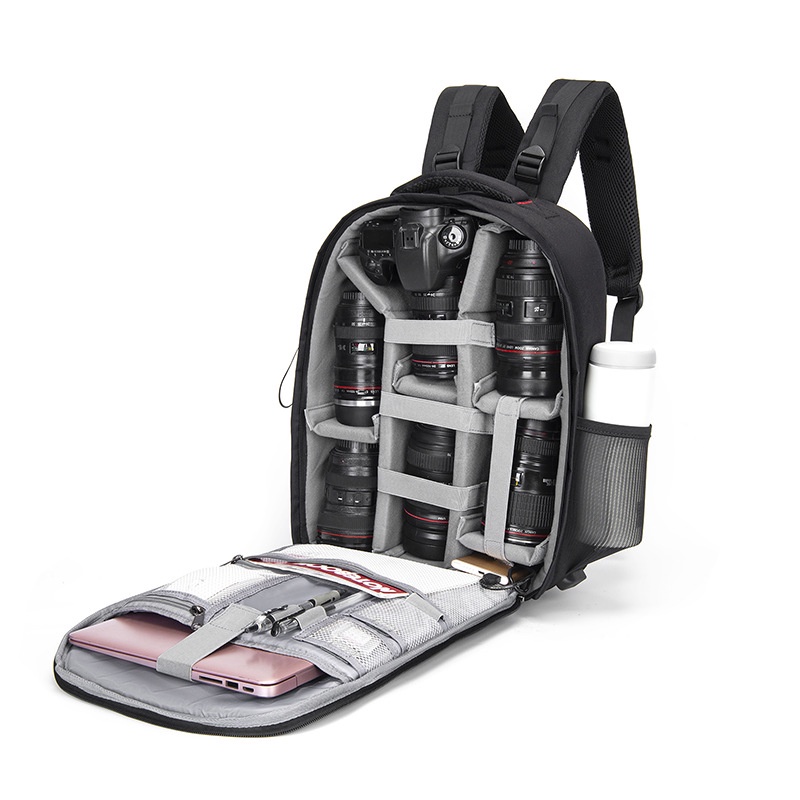 Ba lô máy ảnh Caden D10 full photo size lớn có ÁO BẢO VỆ chống mưa sốc