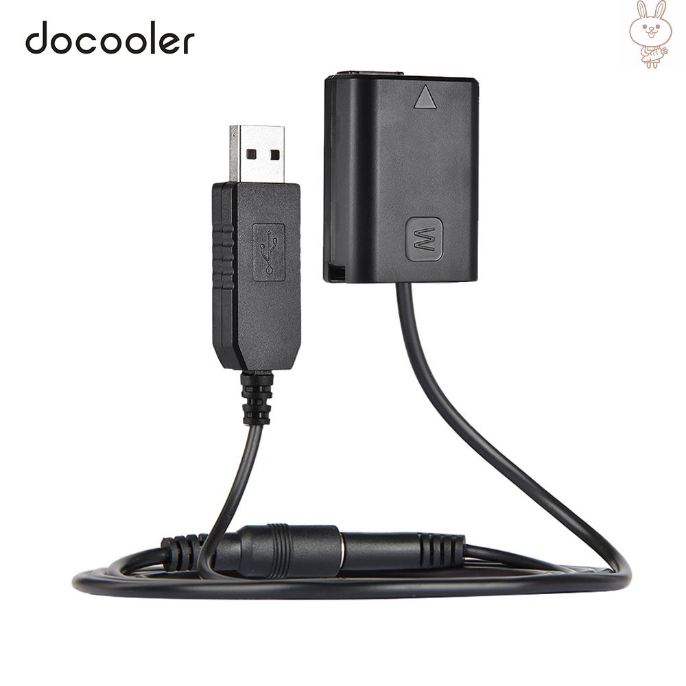 RD Docooler NP-FW50 Dummy Battery + DC Power Bank (5V 2A) USB Adapter Cable Replacement for AC-PW20 for  NEX-3/5/6/7 Series A33 A37 A35 A55 a7 a7R a7II A6000 A6300
