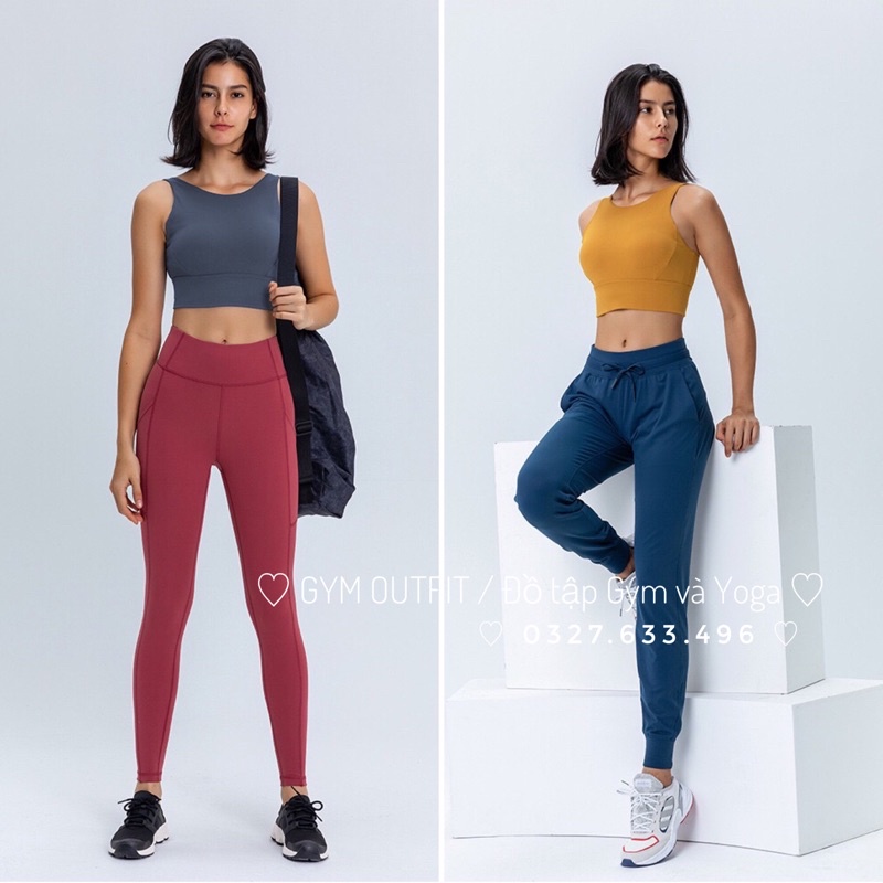 Áo Tập Gym Yoga Có Sẵn Mút Lót- Áo Lót Thể Thao Cao Cấp Lululemon Stronger As One Longline
