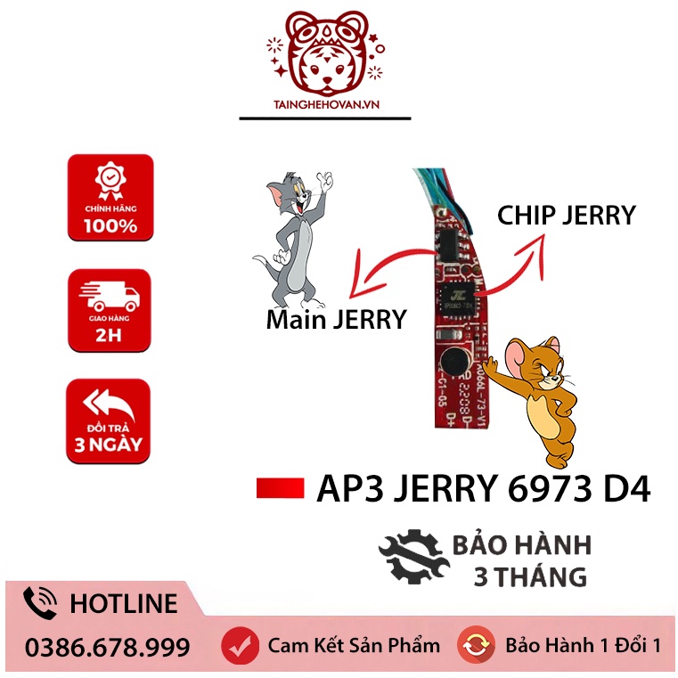 [TaiNgheJerry] Tai Nghe Bluetooth AP3 Jerry Chip 6973 D4, Vi Trình Mới Nhất 4B66
