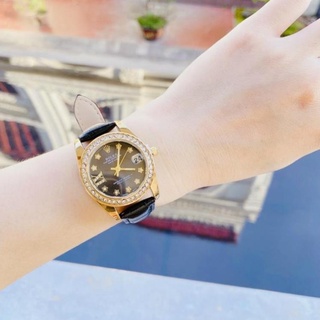 Đồng hồ Rolex nữ dây da nhẹ nhàng thanh lịch phong cách hàn xẻng