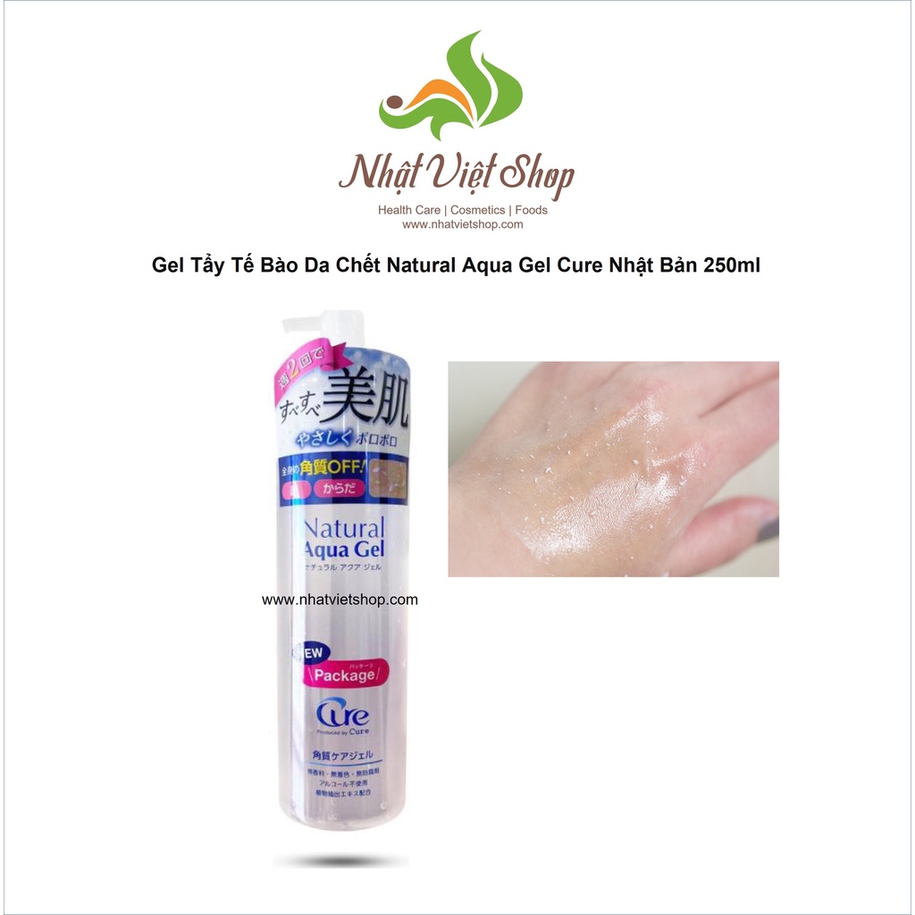 Gel Tẩy Tế Bào Da Chết Natural Aqua Gel Cure Nhật Bản 250ml
