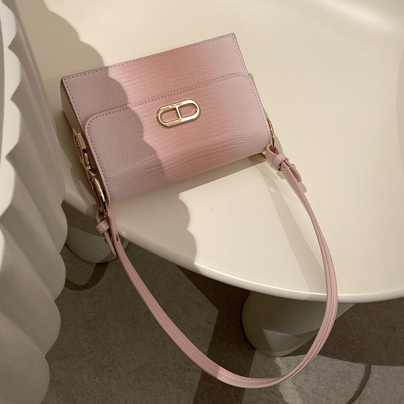 Túi Đeo Một Bên Vai Hình Vuông Nhỏ Màu Hồng Thời Trang Phong Cách Hàn Quốc Cho Nữ 2022