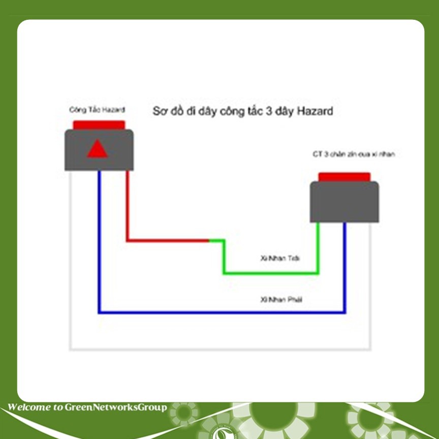 Công tắt Hazard 3 dây (dùng khẩn cấp xin đường, nhấp nháy 4 bóng xi nhan, kiểu xe hơi)