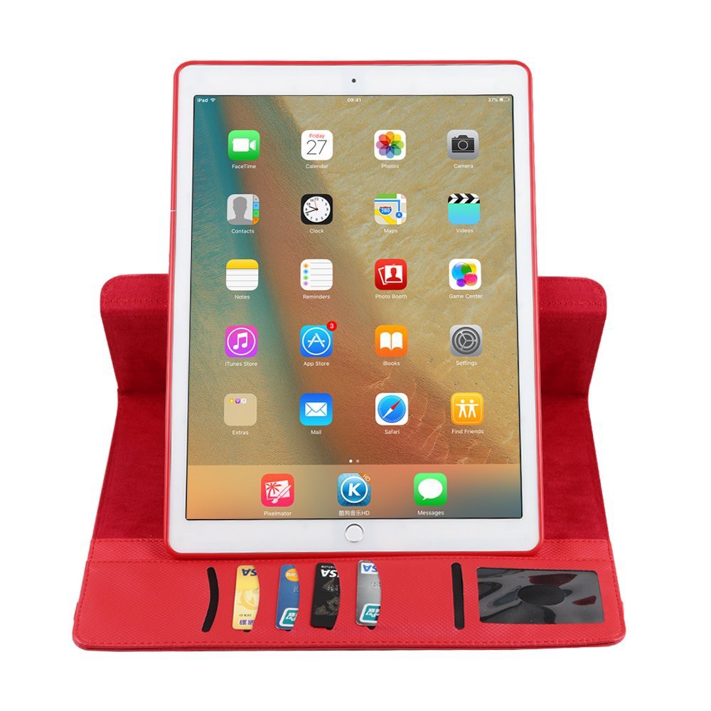 Bao da dành cho ipad air 2 có thể tháo rời - xoay 360 độ – màu đỏ [HÀNG NHẬP KHẨU] | BigBuy360 - bigbuy360.vn