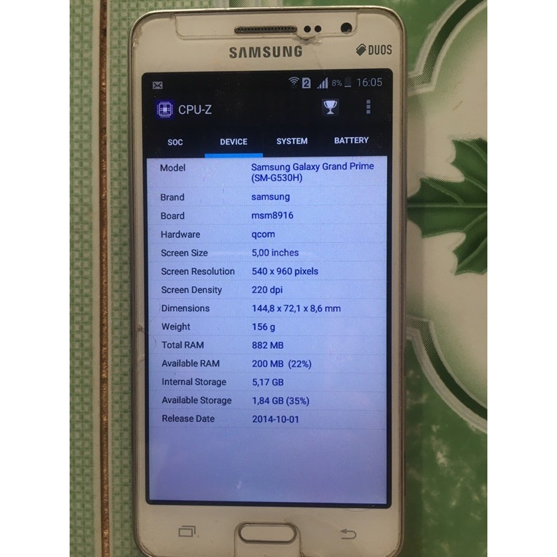Điện thoại cũ Samsung Galaxy G530h - Grand Prime