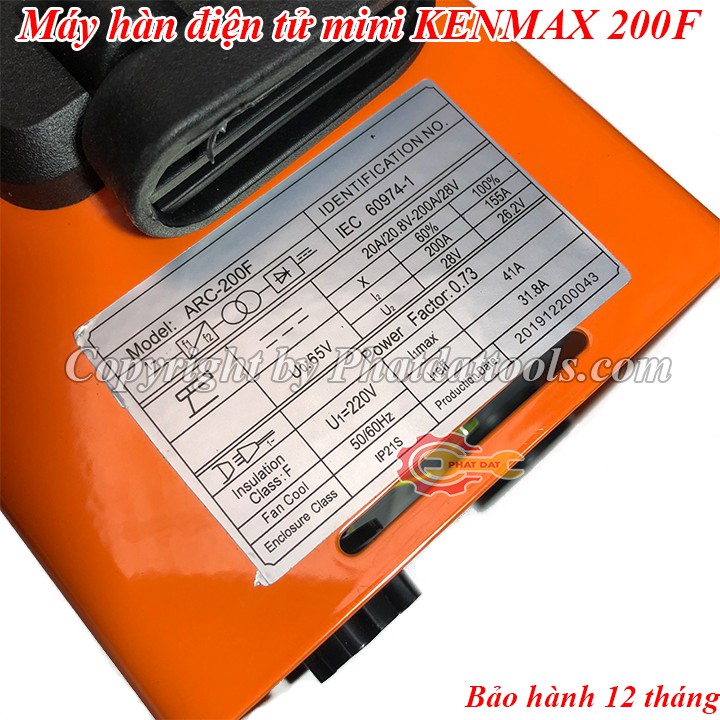 Máy hàn điện tử mini KENMAX ARC-200F-Máy hàn que gia đình-Công nghệ IGBT Nhật Bản-Bảo hành 12 tháng-Đầy đủ phụ kiện