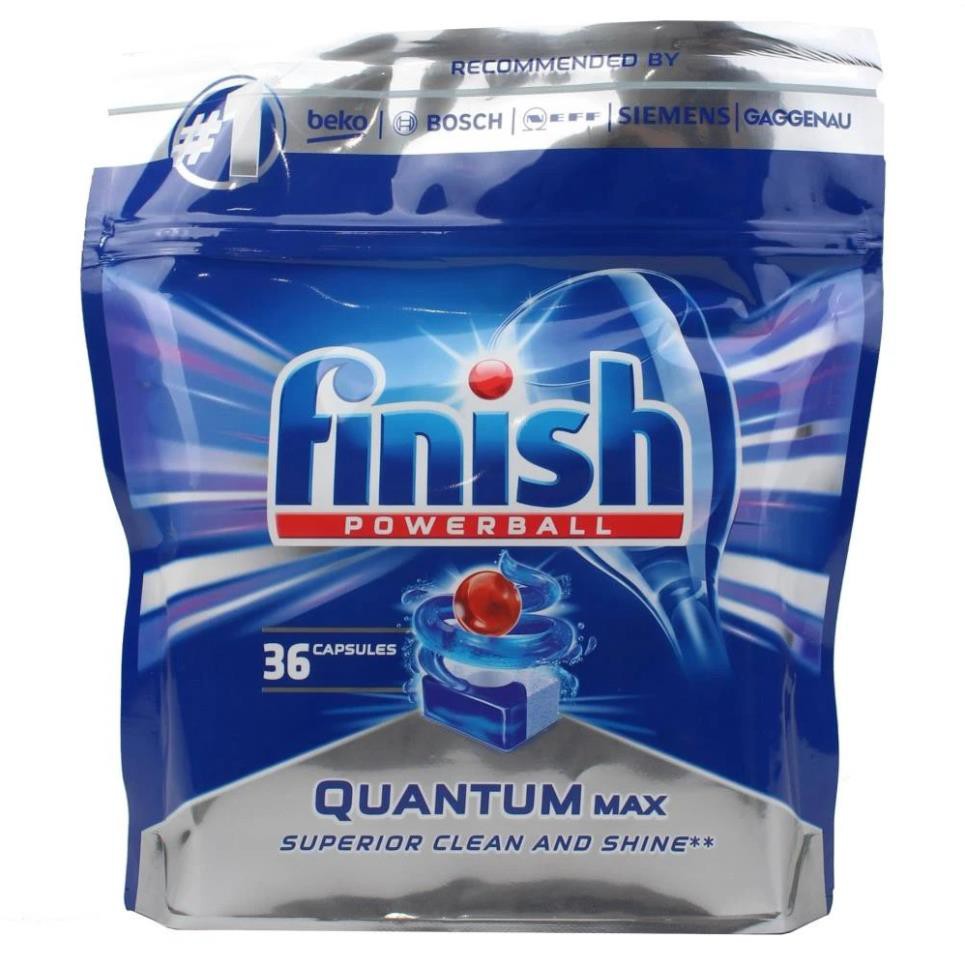 (HÀNG ĐỨC) Viên rửa chén bát Finish Quantum Max cho máy rửa bát 36 viên/túi