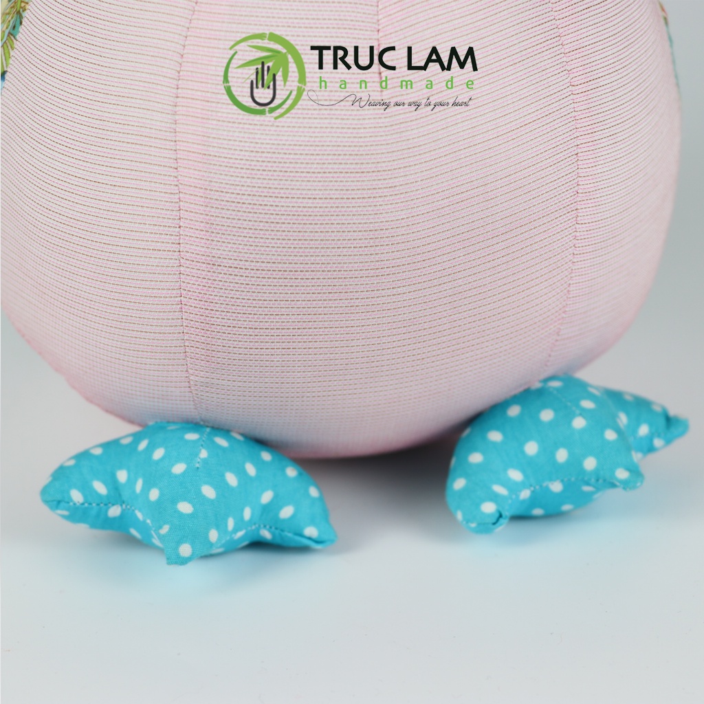 Đồ Chơi Cho Bé Thú Nhồi Bông Hình Cú Mèo Vải Hoa Bông Gòn Cao Cấp - Trúc Lâm Handmade