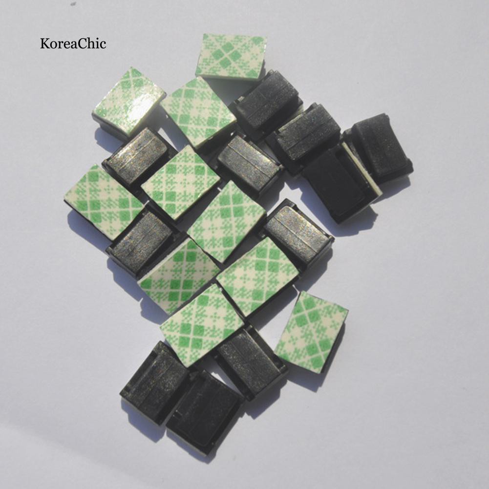 Set 40 kẹp giữ dây cáp dữ liệu dán xe ô tô