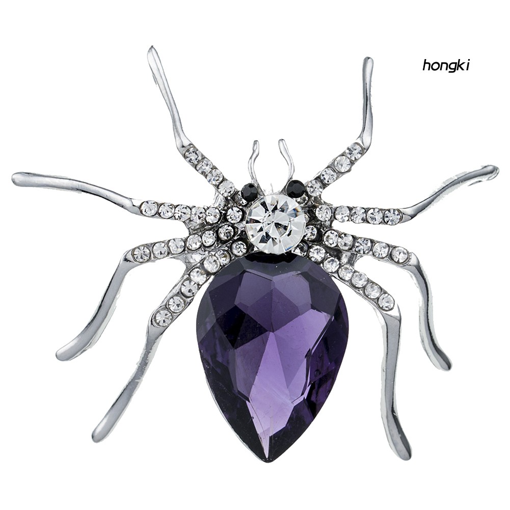 Ghim Cài Áo Hình Nhện Đính Đá Nhân Tạo Thời Trang Cho Nữ