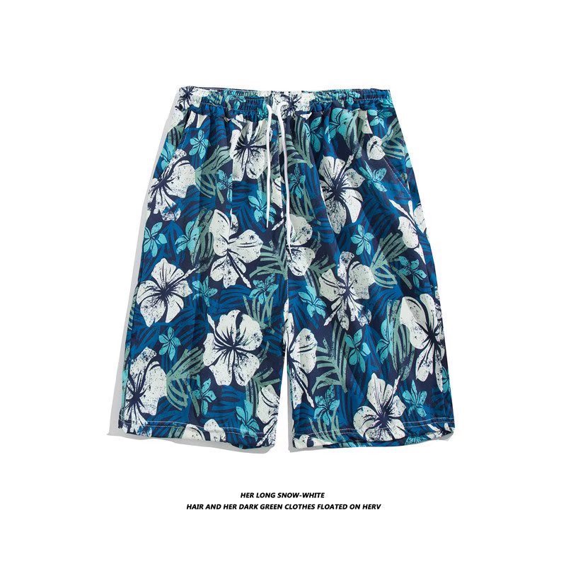 Quần Short Nam Đi Biển In Hoa Khô Nhanh Thời Trang Hawaii TTE200