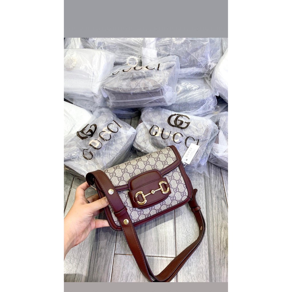 Túi xách nữ hàn quốc GG xích nâu 160K,💖FREESHIP💖,size 23 cm | BigBuy360 - bigbuy360.vn