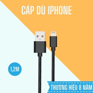 Cáp sạc ip bọc dù 1,2m
