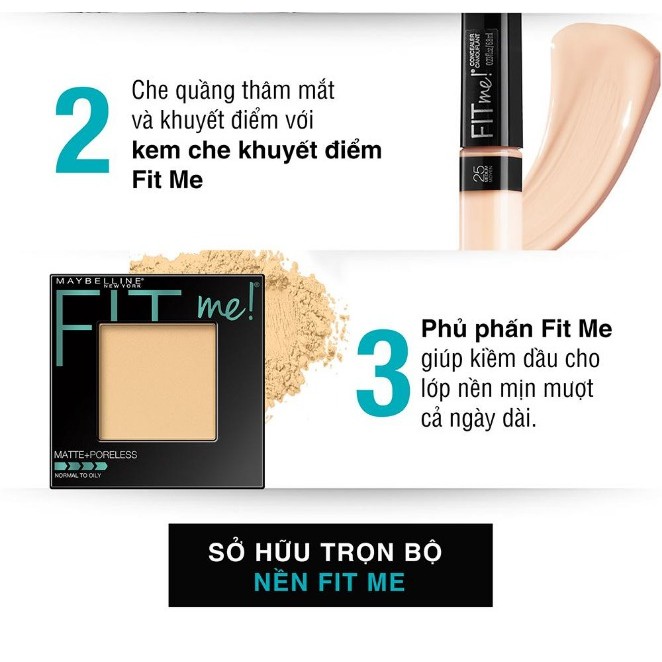 [CÓ ĐẦU VÒI] Kem Nền Mịn Lì Fit Me Maybelline 30ml Fit Me Matte + Poreless Foundation | BigBuy360 - bigbuy360.vn