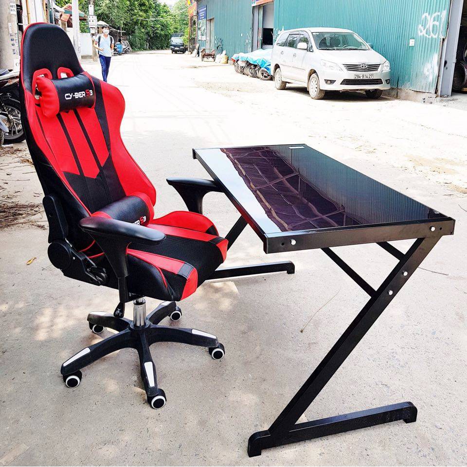 [Mã LIFEXANH03 giảm 10% đơn 500K] Bàn Gaming - Học Tập - Làm việc - Bàn Chữ Z nặt kính cường lực