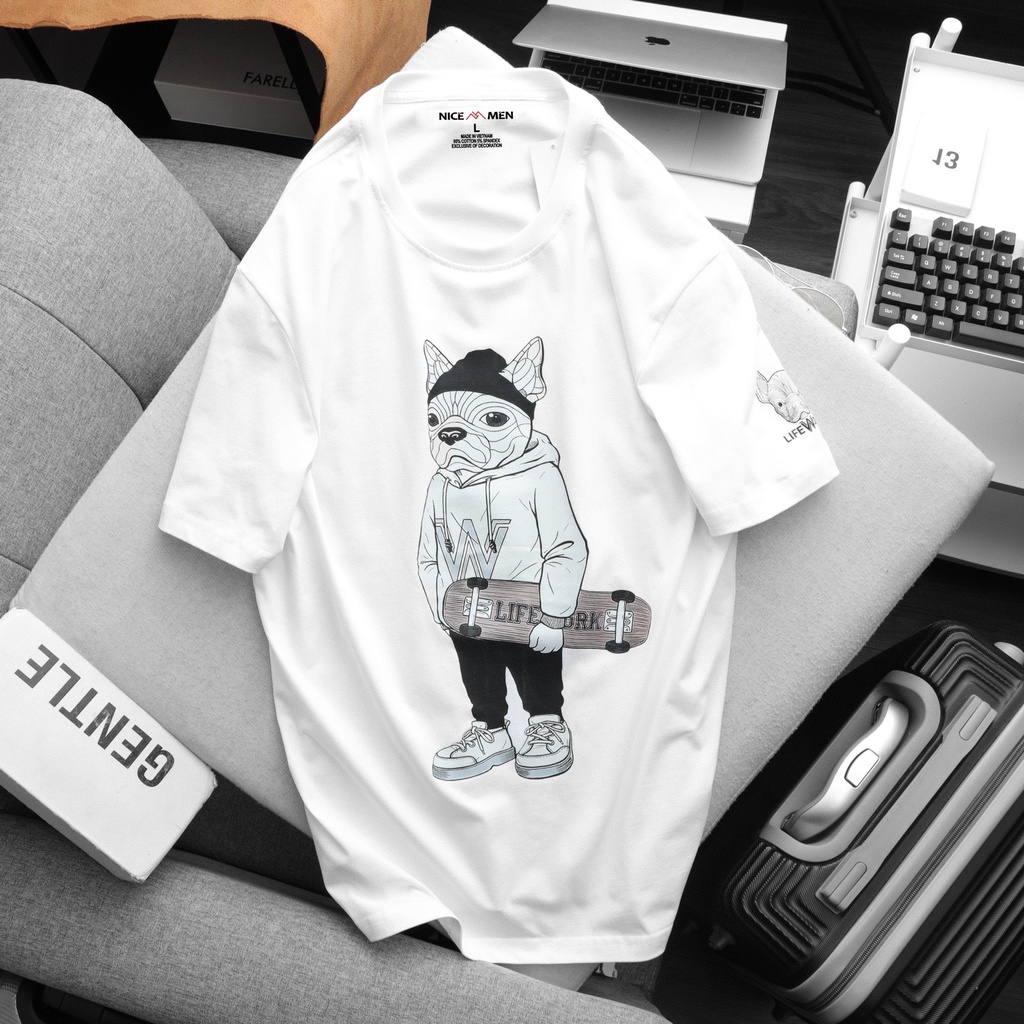 Áo thun Phông Nam Nữ Unisex Form Rộng Oversize 50 - 95Kg - In hình - THE LIFEWORK FOUR