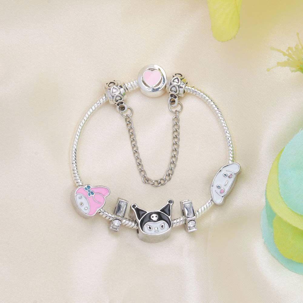 Vòng Tay Chuỗi Hạt Xâu Kuromi DIY Dùng Làm Quà Tặng Sinh Nhật Cho Bé