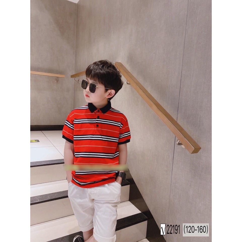 Áo thun phông polo cho bé trai, style Hàn Quốc họa tiết trends, Chất liệu cực đẹp , Size đại trẻ em 5, 6, 8, 10 tuổi