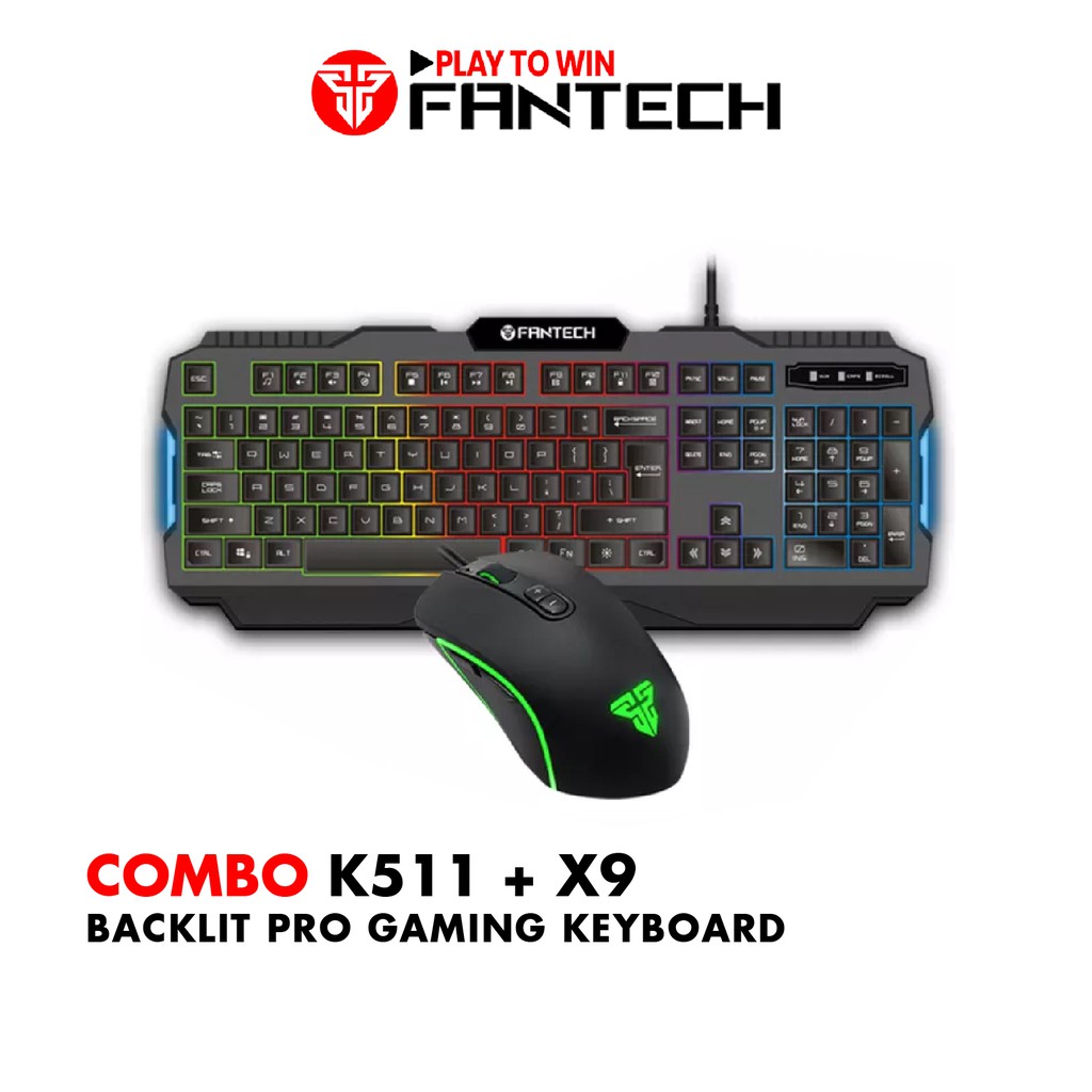 Combo FANTECH Newbie Bàn Phím K511 + Chuột Gaming X9/X4s/X5s - Hãng Phân Phối Chính Thức