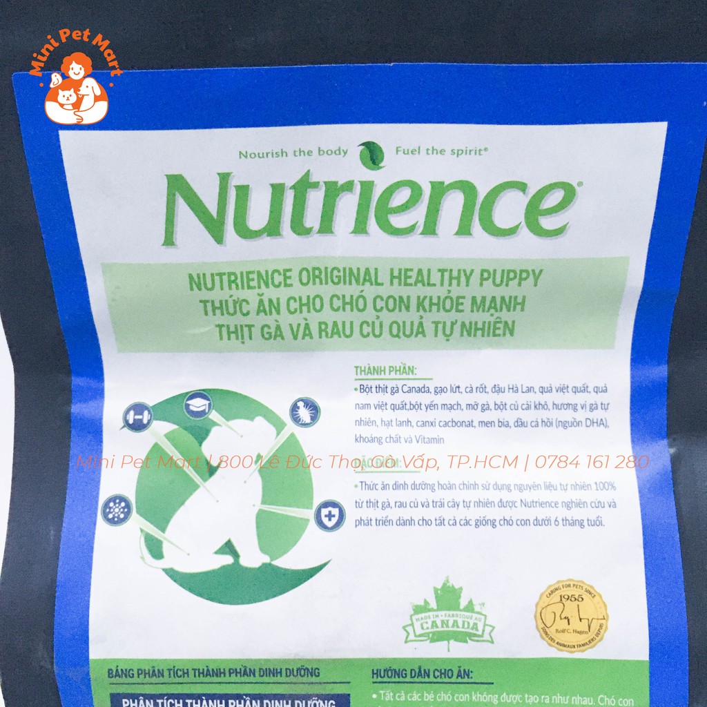 [500g] Thức ăn hạt cho chó con NUTRIENCE - Vị thịt gà và rau củ