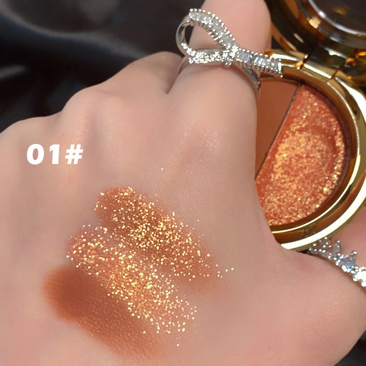 Bảng Phấn Mắt MAFFICK Velvet Highlight 2 Màu Nhũ Lấp Lánh