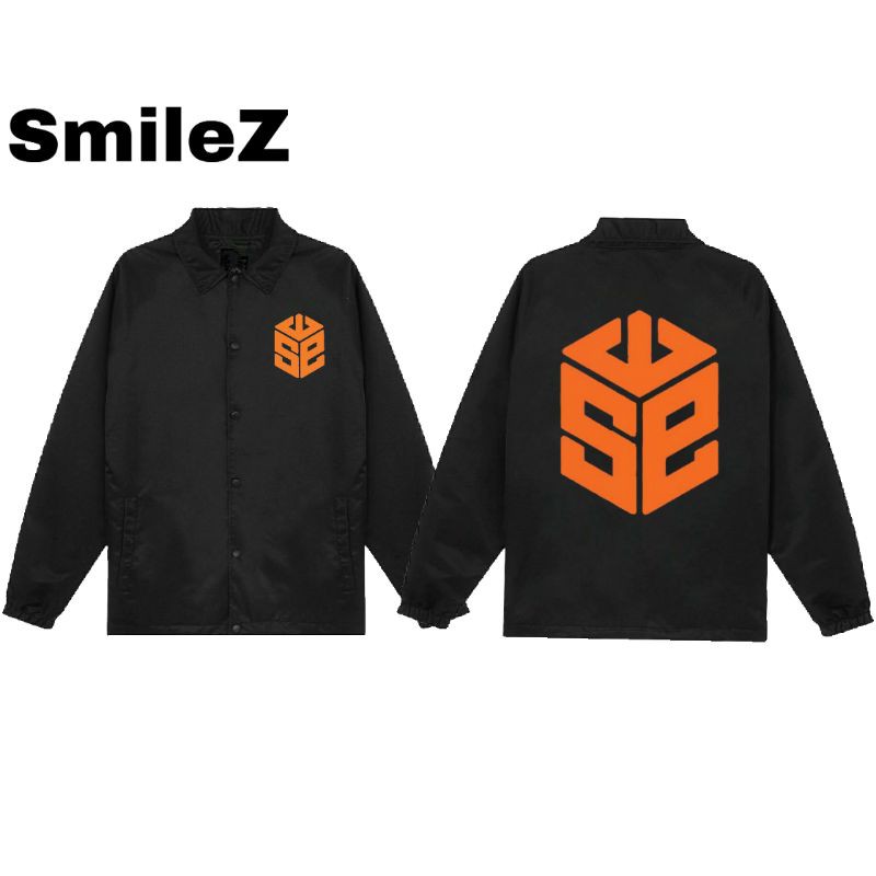 Áo Khoác SWE Cam Jacket Unisex Nam Nữ Form Rộng Cổ Bẻ Dù 2 Lớp Jacket SmileZ