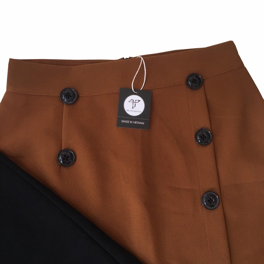 Chân Váy Công Sở Chữ A Phối Nút, Xẻ Tà Trước, Hàng Thiết Kế Tây Collection Chất Lượng cao Cấp | BigBuy360 - bigbuy360.vn