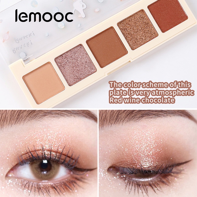 Bảng Phấn Mắt 5 Màu Sắc Chống Thấm Nước Chống Thấm Mồ Hôi
