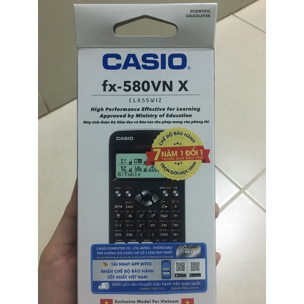 Máy tính Casio FX 580 VN X chính hãng