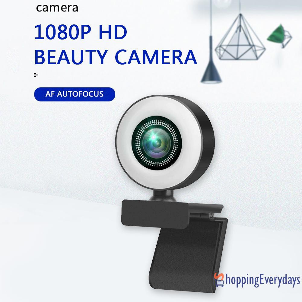 【sv】 1080P HD USB Webcam Web Camera with Ring Light Microphone for PC Live Video | BigBuy360 - bigbuy360.vn