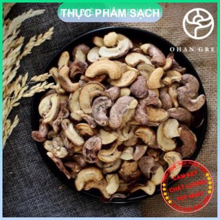 Hạt điều vỡ đôi còn vỏ rang muối, hạt điều bình phước còn vỏ vỡ đôi hàng chuẩn vị rang muối truyền thống 500gram