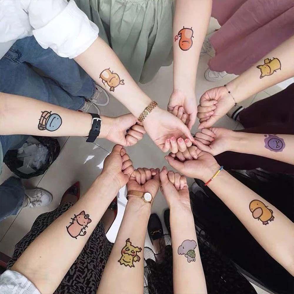 AUGUSTINE Miếng Dán Trang Trí Ván Trượt / Xe Hơi Hình Pikachu Graffiti Dễ Thương Cho Bé Gái